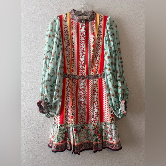 ALICE + OLIVIA Raya Mandarin-Collar Dress - Picture 4 of 6